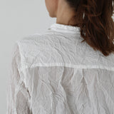 Pas De Calais ‘Washed Cotton Crinkle Classic Shirt in Soft White’ 13-60-6802 / 01