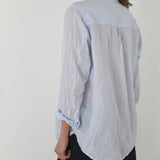 Pas De Calais ‘Washed Cotton Crinkle Classic Shirt in Saxe Blue’ 13-60-6802 / 36