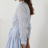 Pas De Calais ‘Washed Cotton Crinkle Dress in Soft Blue’ 13-60-4547 / 36
