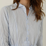Pas De Calais ‘Washed Cotton Crinkle Dress in Soft Blue’ 13-60-4547 / 36