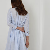Pas De Calais ‘Washed Cotton Crinkle Dress in Soft Blue’ 13-60-4547 / 36