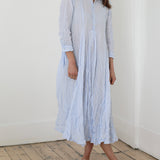 Pas De Calais ‘Washed Cotton Crinkle Dress in Soft Blue’ 13-60-4547 / 36