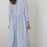Pas De Calais ‘Washed Cotton Crinkle Dress in Soft Blue’ 13-60-4547 / 36