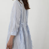 Pas De Calais ‘Washed Cotton Crinkle Dress in Soft Blue’ 13-60-4547 / 36