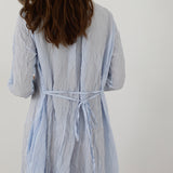Pas De Calais ‘Washed Cotton Crinkle Dress in Soft Blue’ 13-60-4547 / 36
