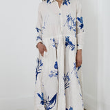 Pas De Calais ‘Japonism Flower Print Dress’ 13-60-4540 / 04