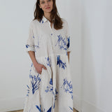 Pas De Calais ‘Japonism Flower Print Dress’ 13-60-4540 / 04