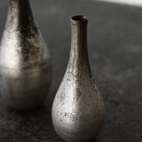 Masaaki Iwasa 'Silver Glazed Crane Neck Flower Vase II'