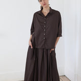Album Di Famiglia 'Pleated Long Skirt TSL in Grape 32_42'