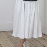 Album Di Famiglia 'Pleated Long Skirt TSL in White 32_42'