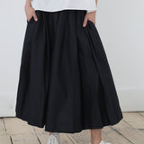 Album Di Famiglia 'Pleated Long Skirt TSL in Navy 32_42'