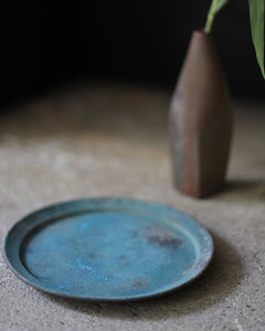 Etsuji Noguchi Verdigris green plate