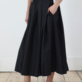 Album Di Famiglia 'Pleated Long Skirt TSL in Navy 32_42'