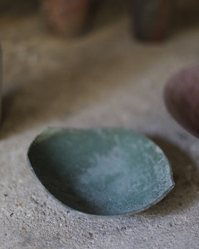 Etsuji Noguchi verdigris green lotus petal