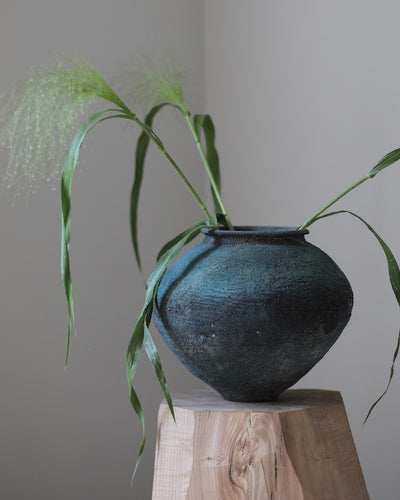 Etsuji Noguchi Verdigris green jar