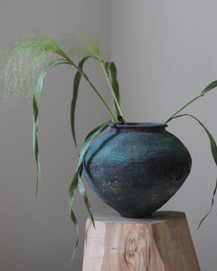 Etsuji Noguchi Verdigris green jar