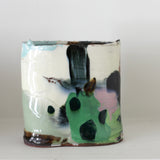 Barry Stedman Thrown Altered Vessel with blue/pink/green
