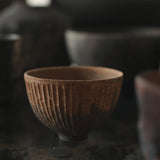Glenn Dane 'Cup from sustainably sourced maple, with hand carved flutes, oak gall botanical dye & local chalk pigment finish'
