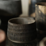 Glenn Dane 'Cup with hand carved texture from sustainably sourced ash. Finished with locally foraged oak gall & rust'