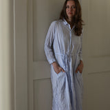 Pas De Calais ‘Washed Cotton Crinkle Dress in Soft Blue’ 13-60-4547 / 36