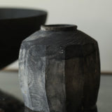 Glenn Dane 'Larch tree faceted vessel with iron solution & grape vine charcoal botanical ink'
