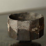 Glenn Dane 'Cup with carved facets from sustainably sourced maple, finished with tea, iron & crackle texture'