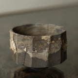 Glenn Dane 'Cup with carved facets from sustainably sourced maple, finished with tea, iron & crackle texture'