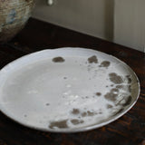 Abigail Schama 'Plate with crackle glaze detail'