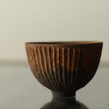 Glenn Dane 'Cup from sustainably sourced maple, with hand carved flutes, oak gall botanical dye & local chalk pigment finish'