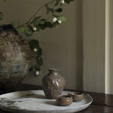 Abigail Schama 'Plate with crackle glaze detail'