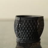 Glenn Dane 'Hollowed cup from sustainably sourced maple, with iron oxide, hand carved facets & stitch mending'