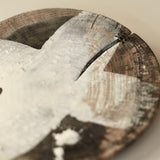 Glenn Dane 'Plate from local responsibly sourced oak, with iron oxide, chalk pigment & oak gall botanical dye'