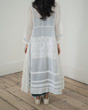 Injiri dress and slip (Ustav-20, white and indigo)