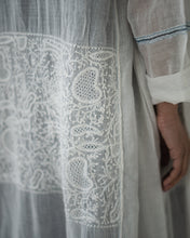 Injiri dress and slip (Ustav-20, white and indigo)