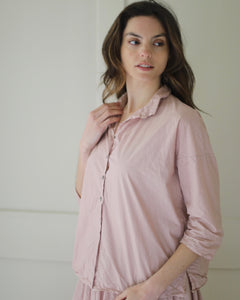 Album Di Famiglia Short collar shirt tc in Petal pink
