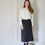 Album di Famiglia Double Wrap Skirt In Slate #32_28