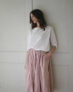 Album Di Famiglia Pleated long skirt tc Petal pink
