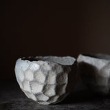 Masahiko Yamamoto White mud contoured chawan