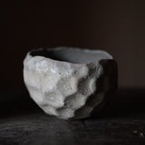 Masahiko Yamamoto White mud contoured chawan