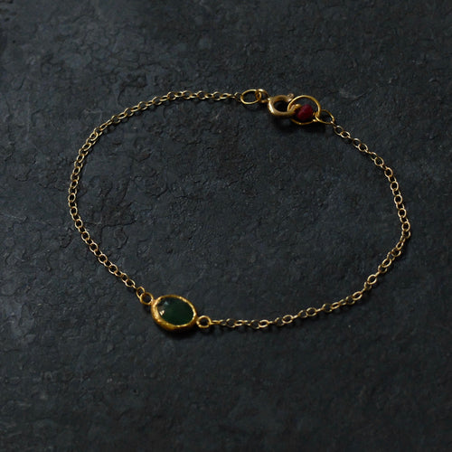 Ram Rijal Emerald pendant bracelet