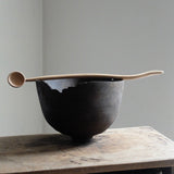 Takahashi McGil shiro-urushi lime bowl and cherry spoon