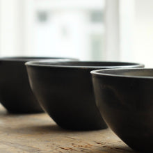 Sofie Berg Stoneware Tea Bowls with Black Glaze
