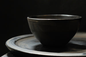 Sofie Berg Stoneware Tea Bowls with Black Glaze