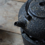 Cheng Wei Round Tea Pot with Iron Handle and Chipin (Terracotta) Charcoal burner