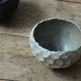 Masahiko Yamamoto White mud contoured chawan