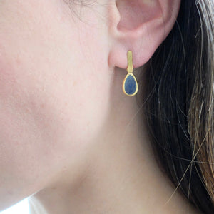 Ram Rijal Sapphire and 22 ct Gold Earrings 35