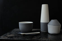 (SE) Nathalie Lautenbacher Seam Vase Tall - White / Charcoal
