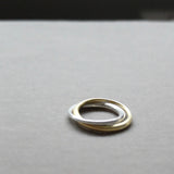 Kerry Seaton Silver and 18ct Yellow Gold joined two band ring