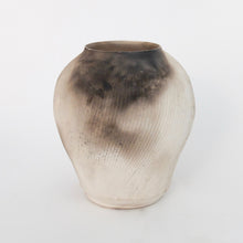 Hannah Blackall Smith Stoneware round smoke fired vessel 31