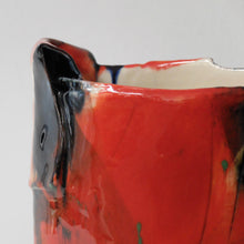 Barry Stedman Thrown Altered Vessel with Orange (8826)